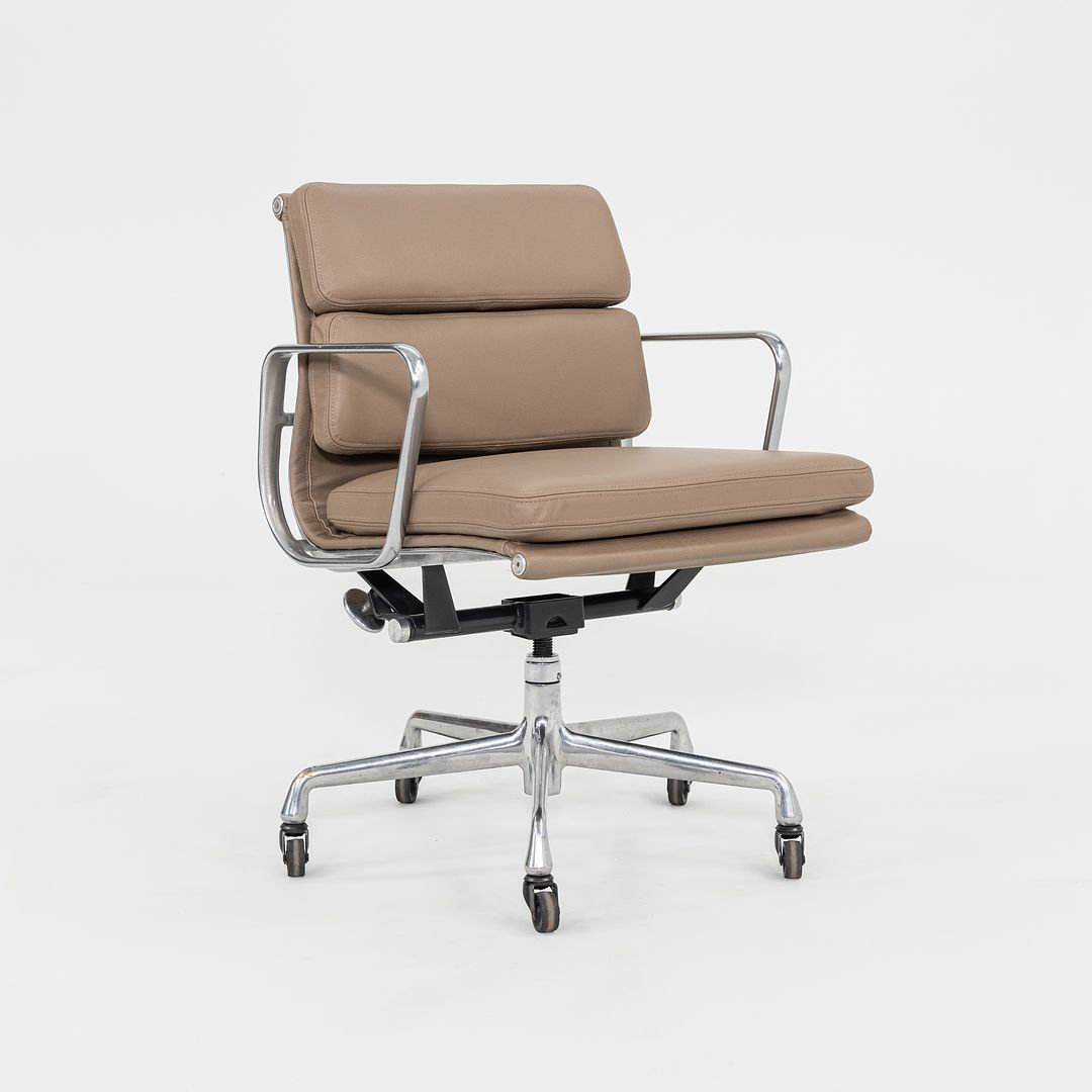 SOLD 2010s Herman Miller Eames Soft Pad Management Desk Chair in Beige Leather