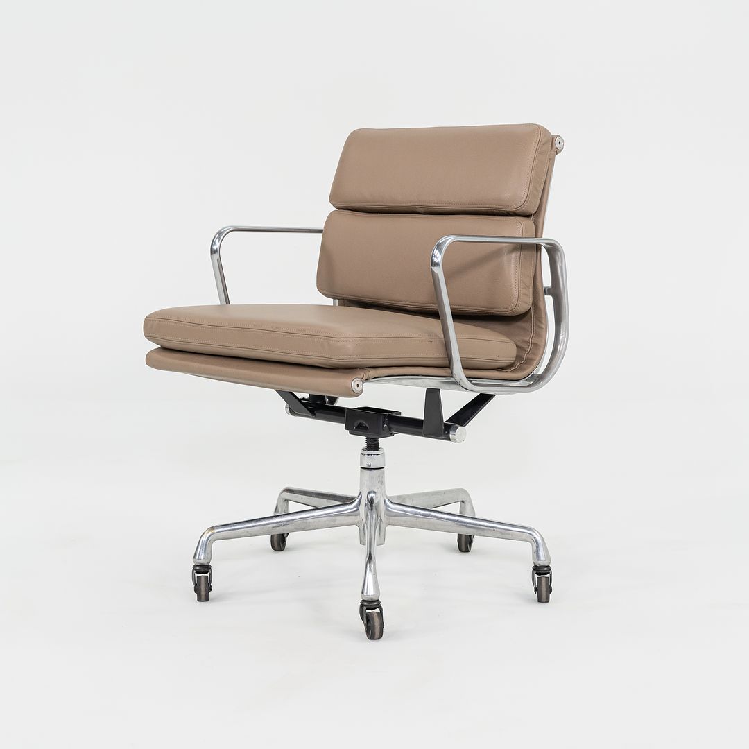 SOLD 2010s Herman Miller Eames Soft Pad Management Desk Chair in Beige Leather