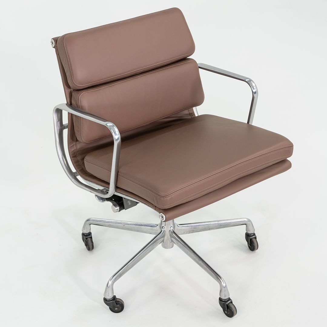 2010s Herman Miller Eames Soft Pad Management Desk Chair in Brown Leather