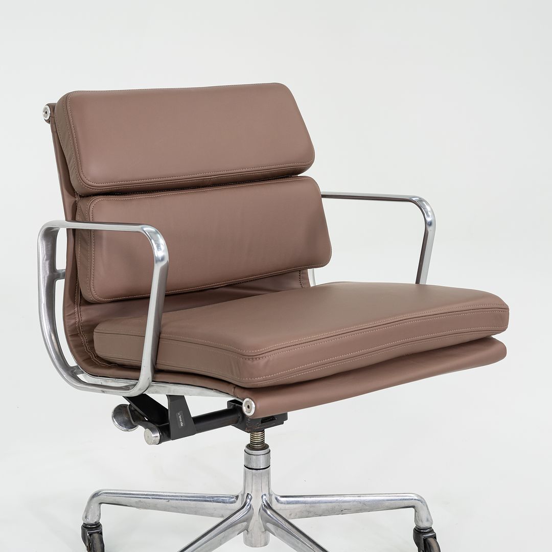 SOLD 2010s Herman Miller Eames Soft Pad Management Desk Chair in Brown Leather