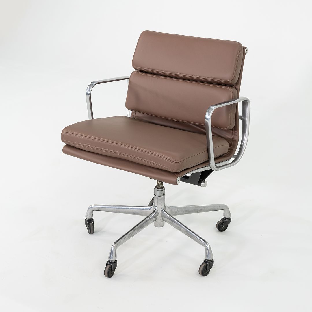 SOLD 2010s Herman Miller Eames Soft Pad Management Desk Chair in Brown Leather