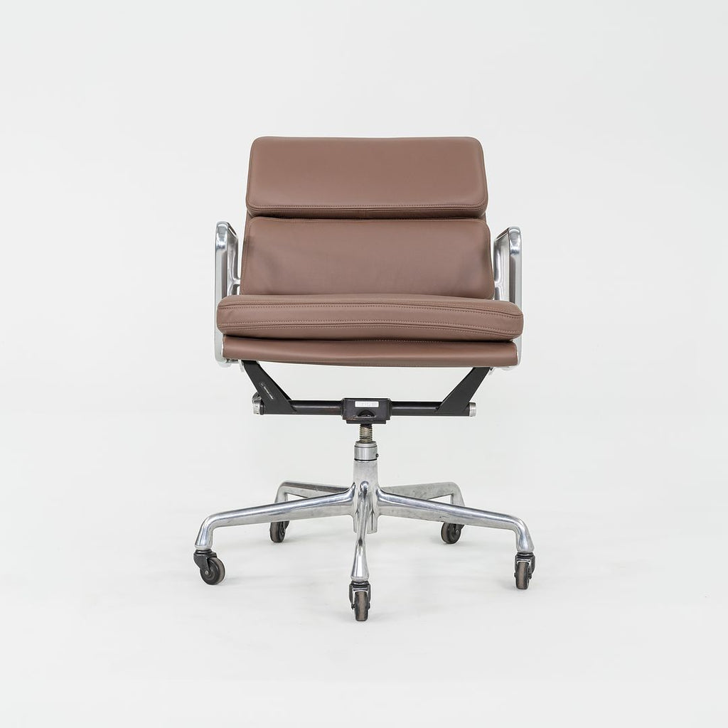 2010s Herman Miller Eames Soft Pad Management Desk Chair in Brown Leather