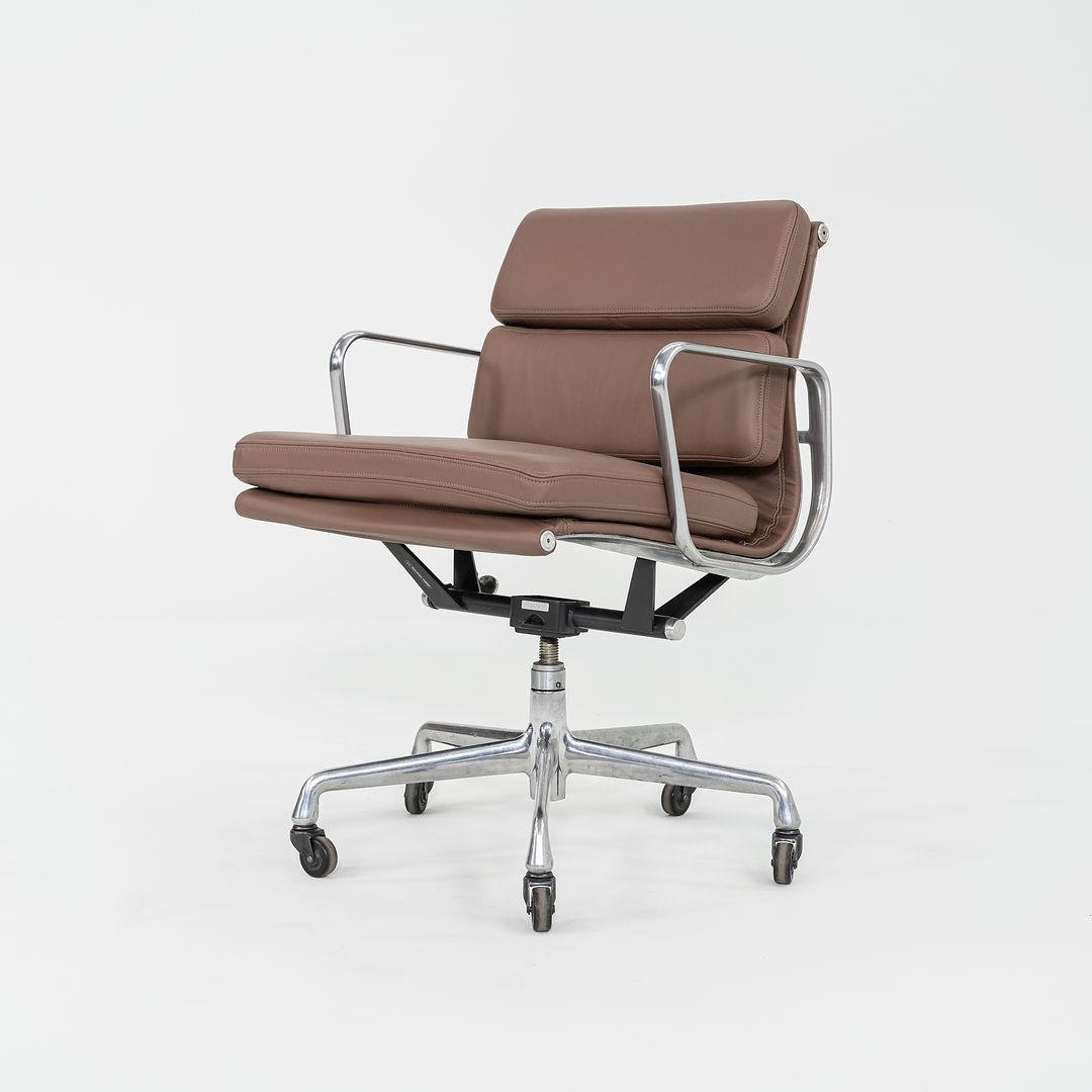 2010s Herman Miller Eames Soft Pad Management Desk Chair in Brown Leather