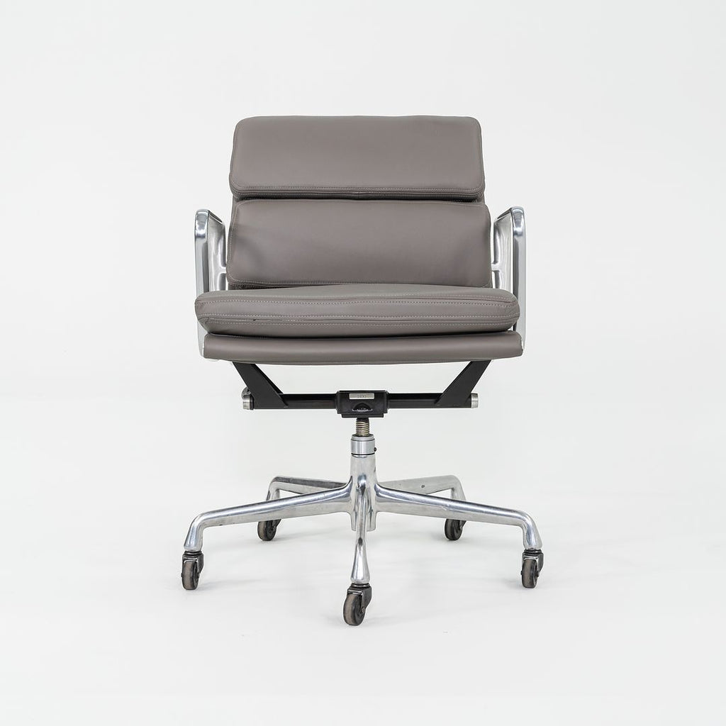 2010s Herman Miller Eames Soft Pad Management Desk Chair in Grey Leather