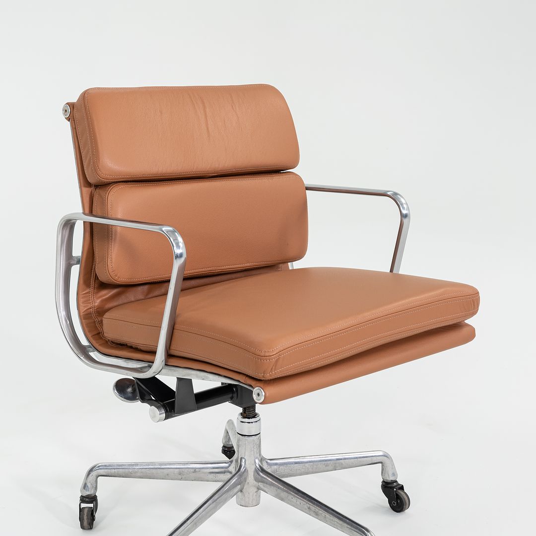 SOLD 2010s Herman Miller Eames Soft Pad Management Desk Chair in Cognac Leather