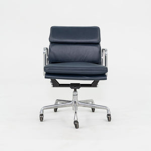 SOLD 2010s Herman Miller Eames Soft Pad Management Desk Chair in Navy Blue Leather