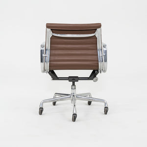 SOLD 2010s Herman Miller Eames Aluminum Management Desk Chair in Brown Leather