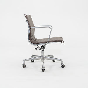 SOLD 2010s Herman Miller Eames Aluminum Management Desk Chair in Dark Brown Leather