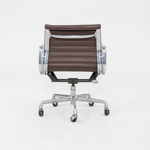 SOLD 2010s Herman Miller Eames Aluminum Management Desk Chair in Dark Brown Leather