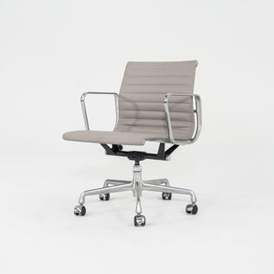 2010s Herman Miller Eames Aluminum Management Desk Chair in Grey Naugahyde