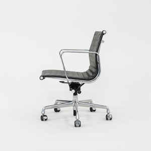 2010s Herman Miller Eames Aluminum Group Management Desk Chair in Black Leather 3x Available