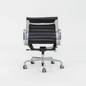 2010s Herman Miller Eames Aluminum Group Management Desk Chair in Black Leather 4x Available