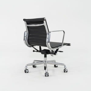 2010s Herman Miller Eames Aluminum Group Management Desk Chair in Black Leather 3x Available