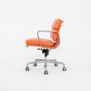 2010s Herman Miller Eames Soft Pad Management Desk Chair in Orange Leather 4x Available