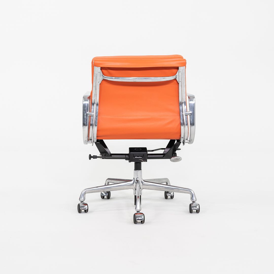 2010s Herman Miller Eames Soft Pad Management Desk Chair in Orange Leather 4x Available