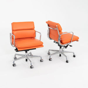 2010s Herman Miller Eames Soft Pad Management Desk Chair in Orange Leather 4x Available