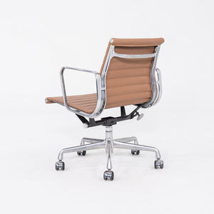 2010s Herman Miller Eames Aluminum Group Management Desk Chair in Brown Leather