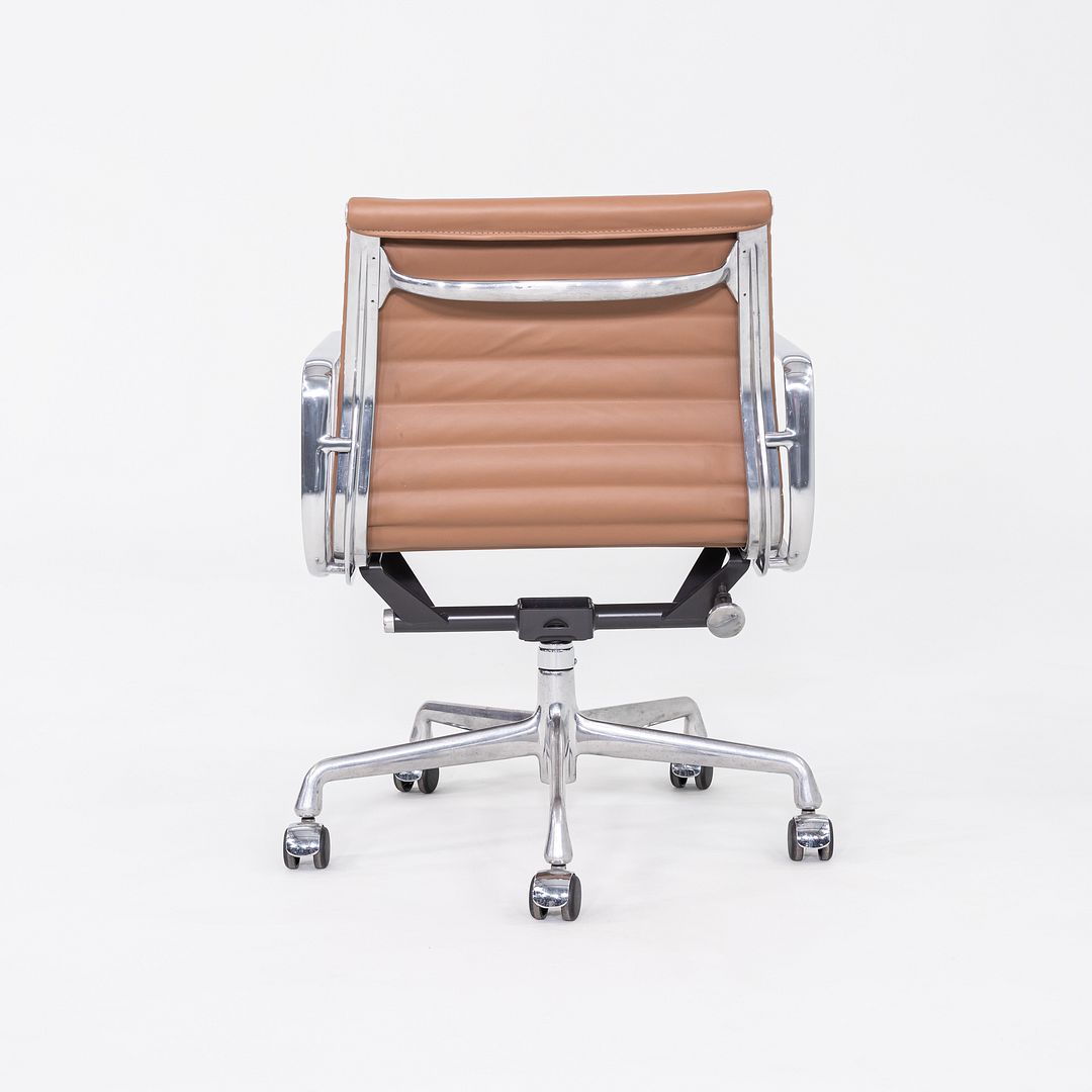 2010s Herman Miller Eames Aluminum Group Management Desk Chair in Brown Leather