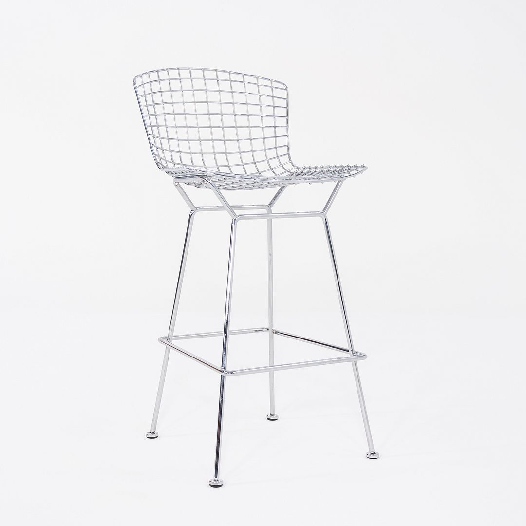 2010s Harry Bertoia for Knoll Bar Stool in Chrome 4x Available