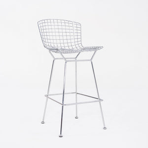 2010s Harry Bertoia for Knoll Bar Stool in Chrome 4x Available