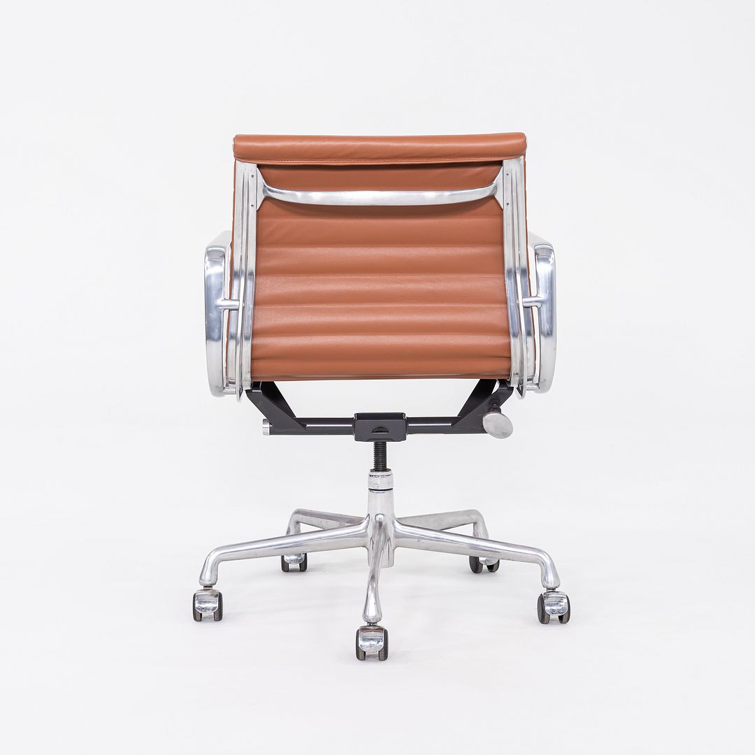 2010s Herman Miller Eames Aluminum Management Desk Chair in Cognac Leather 2x Available