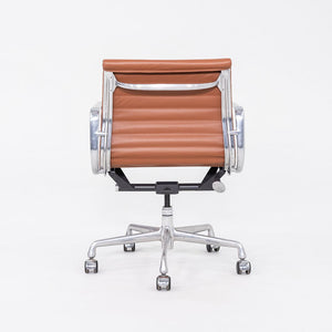 2010s Herman Miller Eames Aluminum Management Desk Chair in Cognac Leather 2x Available