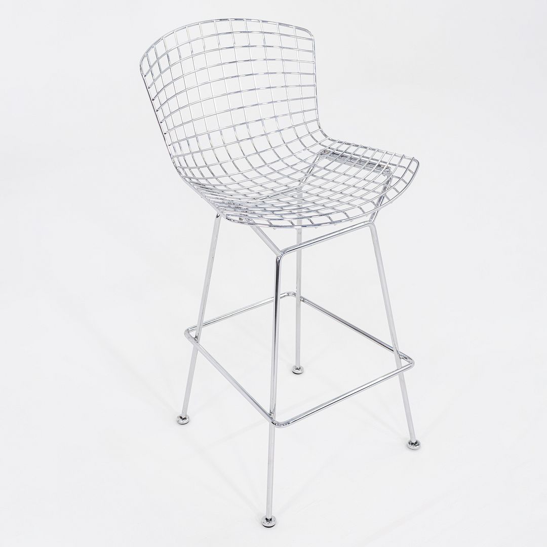 2010s Harry Bertoia for Knoll Bar Stool in Chrome 4x Available