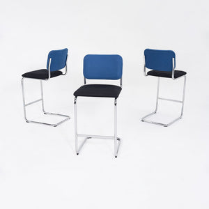 2019 Marcel Breuer for Knoll Cesca Bar Stools in Two Tone Fabric 6x Available