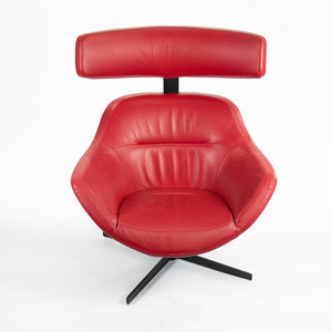 2013 277 Auckland Lounge Chair by Jean-Marie Massaud for Cassina in Red Leather 2x Available