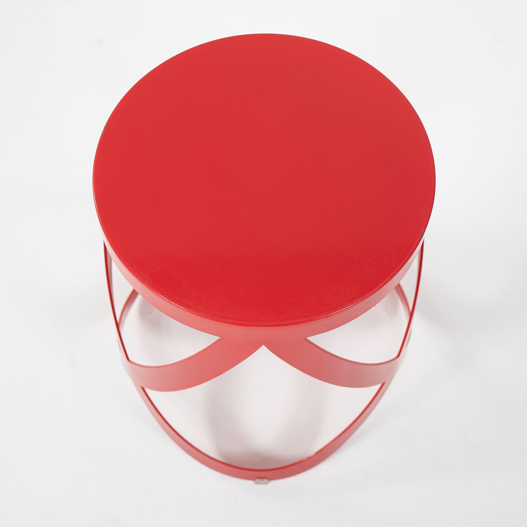 2013 Low Ribbon Stool by Nendo for Cappellini in Red Steel