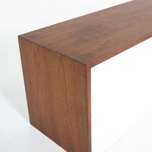 1960s Model 121 W-1 Hanging Cabinet by Florence Knoll for Knoll Steel, Walnut, Lacquer, Plastic