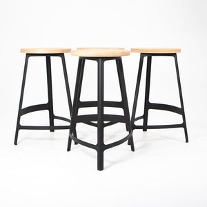 2010s Factory Counter Stool by Sean Dix in Wood and Steel 4x Available