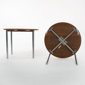 1960s Pair of Side Tables, Model 2562T by Florence Knoll in Walnut and Steel