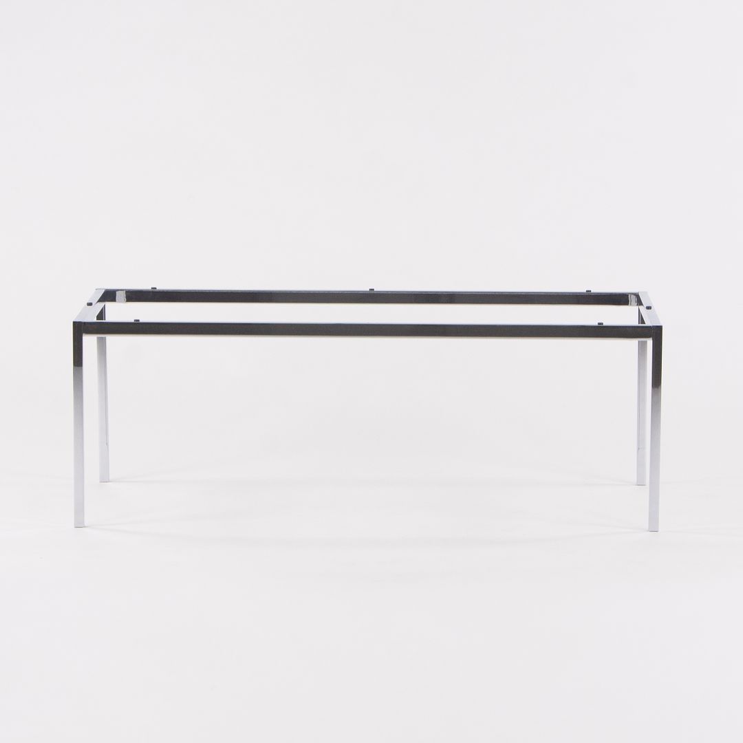 SOLD 2010s Florence Knoll Coffee Table, Model 2511 by Florence Knoll for Knoll in Chromed Steel and Glass 2x Available