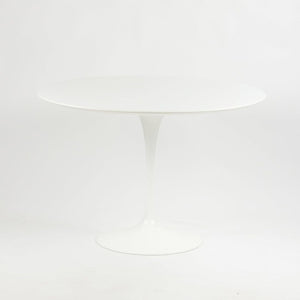 SOLD 2023 Saarinen Tulip Dining Table, Model 173F by Eero Saarinen for Knoll in White Laminate, 42 inch Round Top