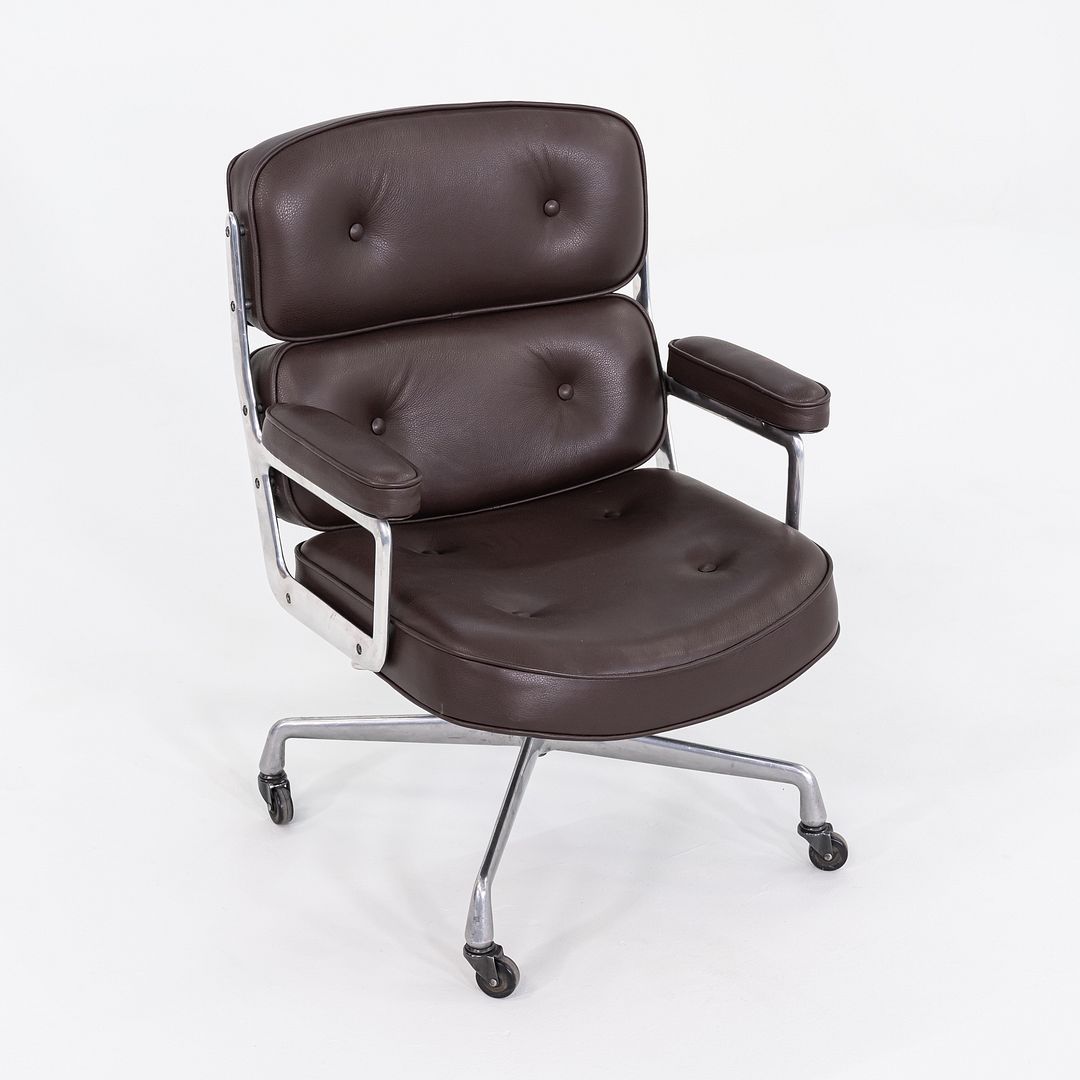 1970s Herman Miller Eames Time Life Chair in Brown Edelman Leather