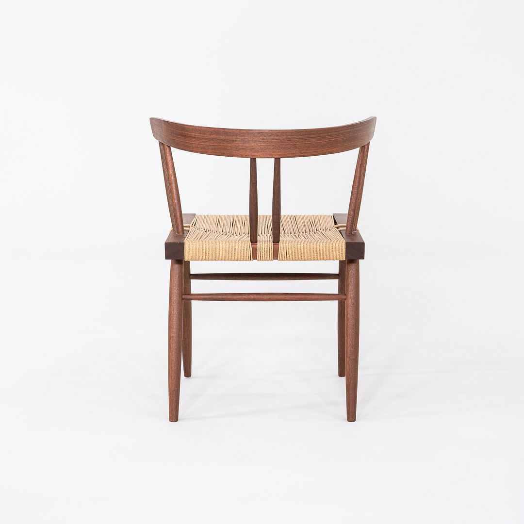 2014 Set of Six Mira Nakashima Grass Seated Dining Chairs in Black Walnut