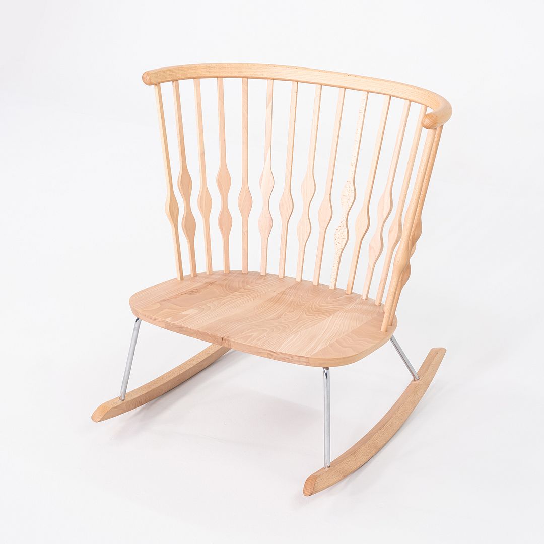 2010s Pair of Patricia Urquiola for Andreu World Nub Rocking Arm Chair in Beech