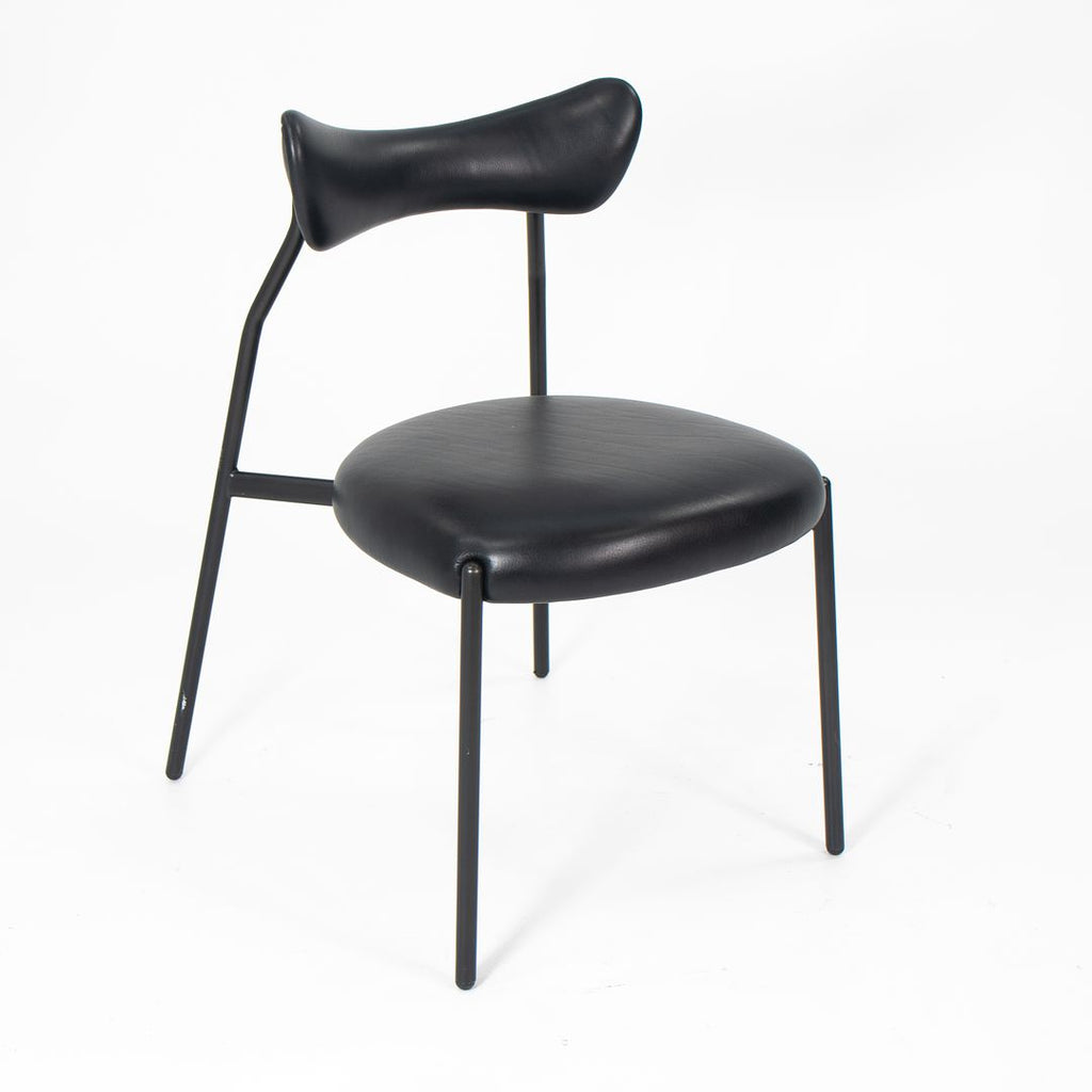 2019 Dragonfly Dining Chair by District Eight in Black Leather 3x Available