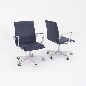 2023 Arne Jacobsen for Fritz Hansen Low Oxford Desk Chairs in Suede 12 Available