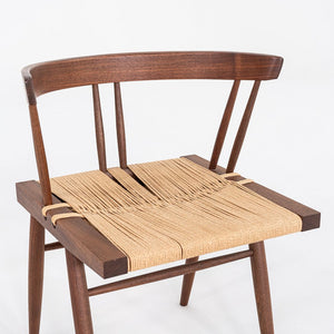 2014 Set of Six Mira Nakashima Grass Seated Dining Chairs in Black Walnut