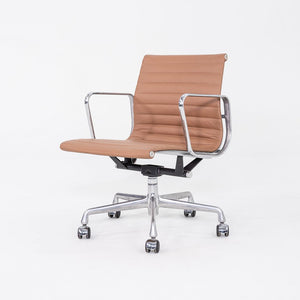 2010s Herman Miller Eames Aluminum Group Management Desk Chair in Brown Leather