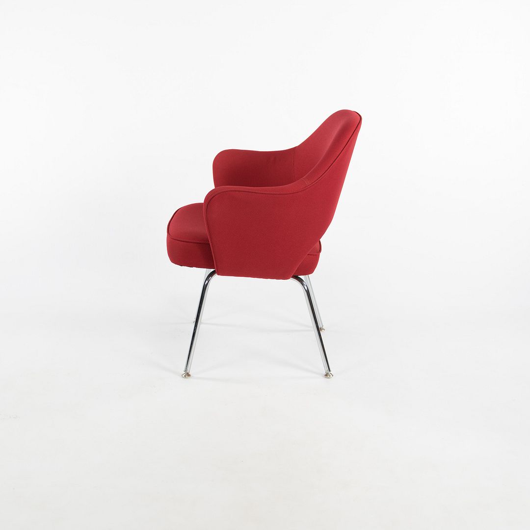 2010s Saarinen Executive Arm Chair, Model 71A by Eero Saarinen for Knoll in Red Fabric Sets Available