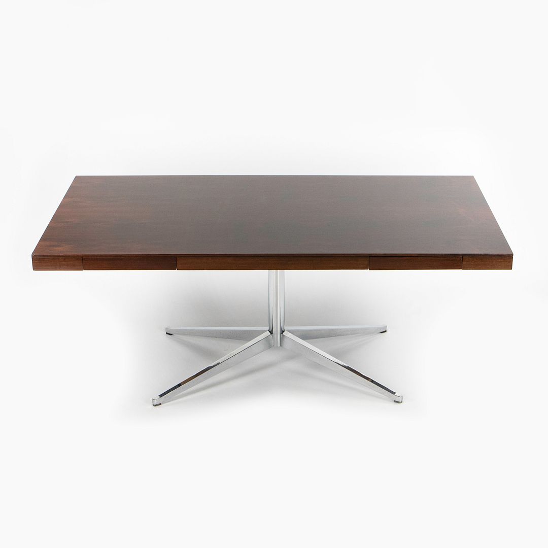 1960s Florence Knoll Partners Desk, Model 2485 in Brazilian Rosewood and Chrome