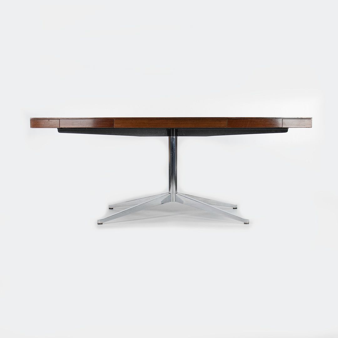 1960s Florence Knoll Partners Desk, Model 2485 in Brazilian Rosewood and Chrome