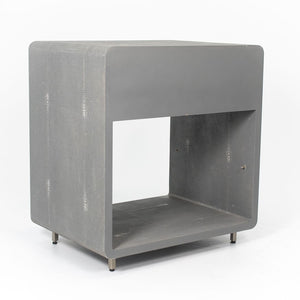 2020 Pair of Interlude Home Alma Bedside Cabinets in Grey Leather