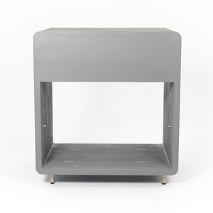 2020 Pair of Interlude Home Alma Bedside Cabinets in Grey Leather