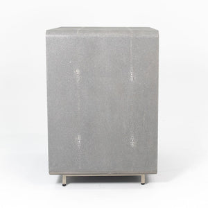 2020 Pair of Interlude Home Alma Bedside Cabinets in Grey Leather