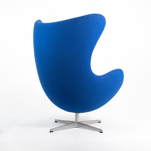 2003 Egg Chair by Arne Jacobson for Fritz Hansen in Blue Fabric (Multiple Chairs Available)