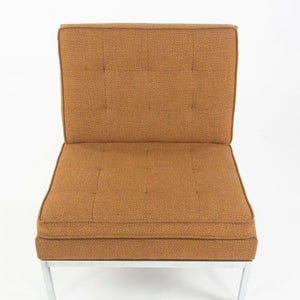 1973 Florence Knoll International Slipper Lounge Chair Brown/Burnt Orange Fabric